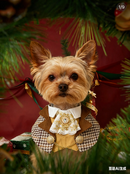 GDC0962 皇室復古啡格紳士圍巾