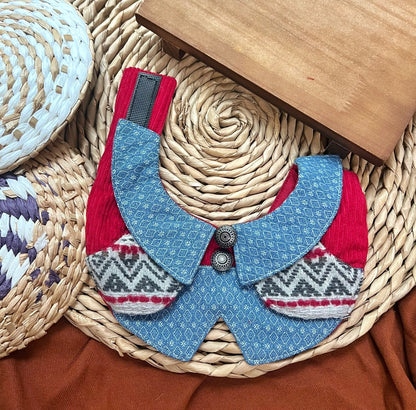 GDC0571 壓花牛仔民族圍巾