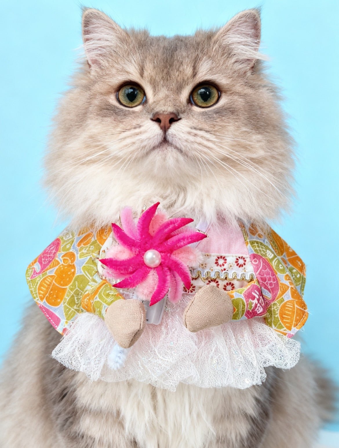 GDC1012 煙火祭典櫻舞和服圍巾（女款）