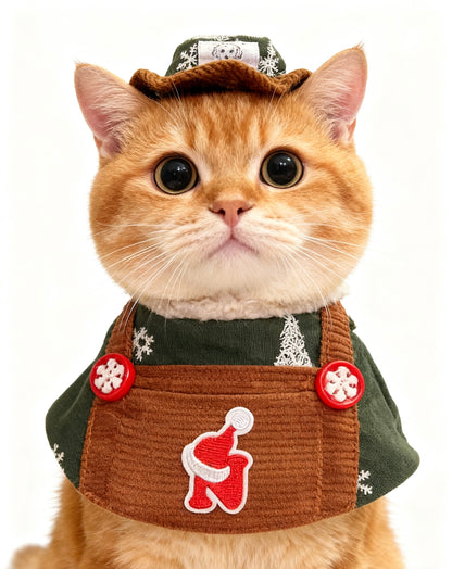 Green Embroidered Deer Worker Pants Scarf (Choose your own letters) 綠色聖誕刺繡鹿工人褲圍巾（自選字母）