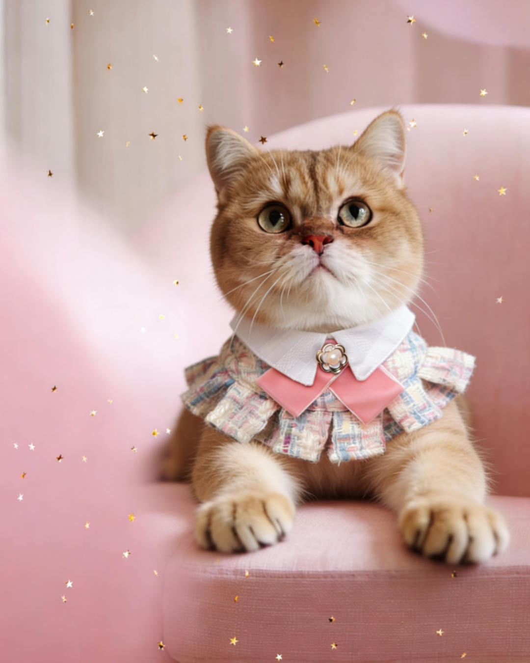 GDC0984 粉紅山茶花小香風圍巾