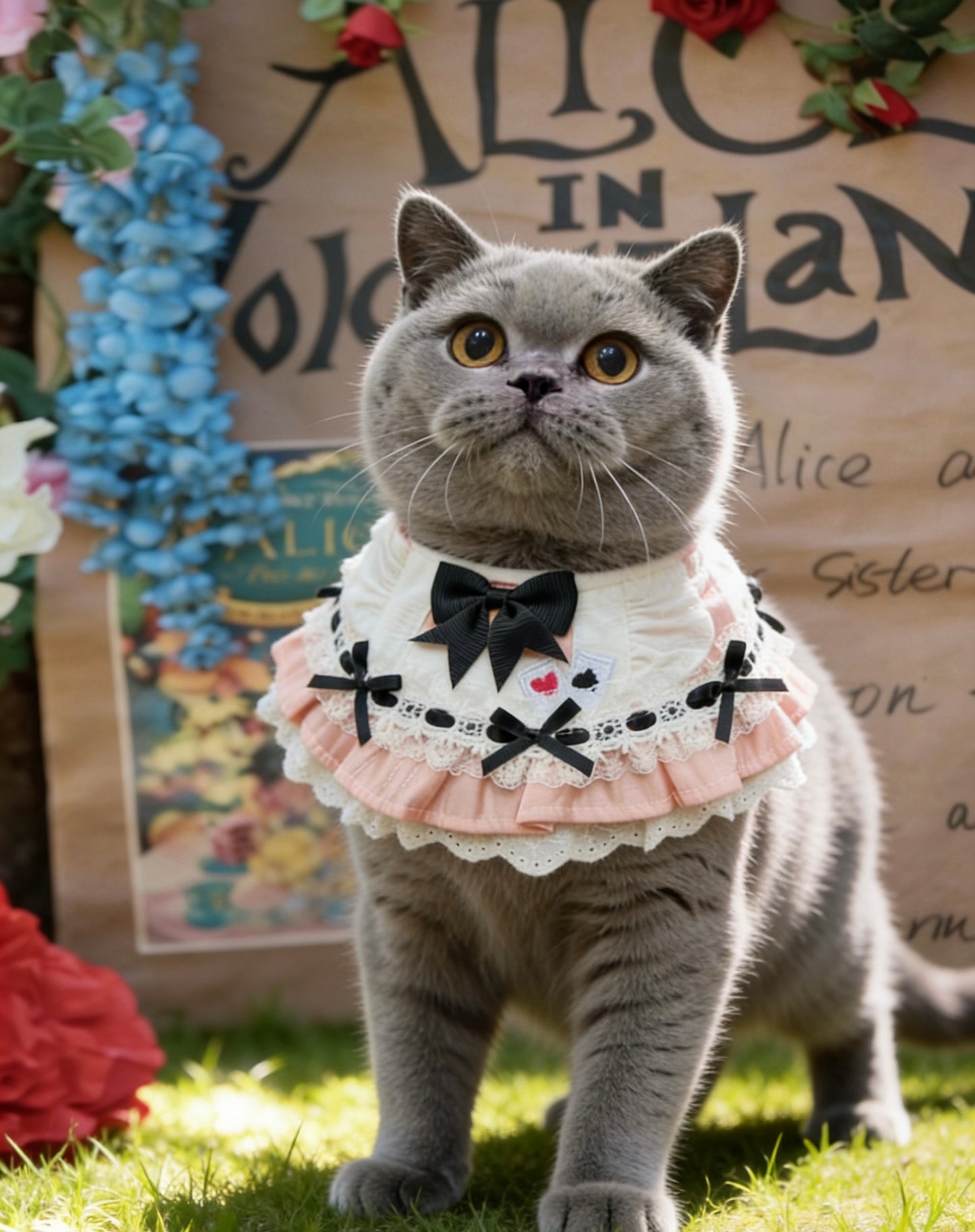 Alice's Azure Dream Collar Scarf-Pink 愛麗絲的女夢幻粉領巾