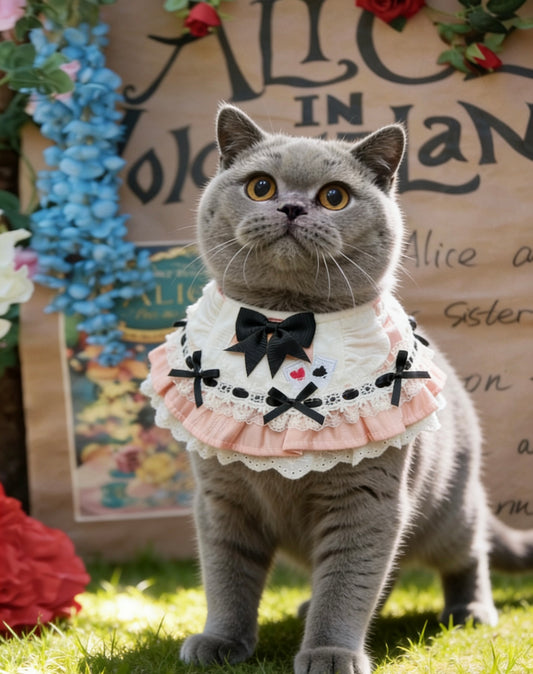 Alice's Azure Dream Collar Scarf-Pink 愛麗絲的女夢幻粉領巾