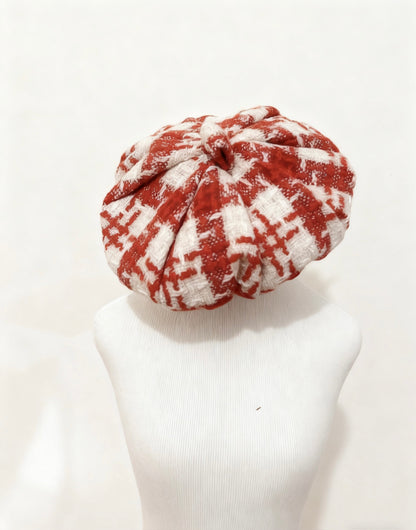 KAI0462 粗毛紅格畫家帽