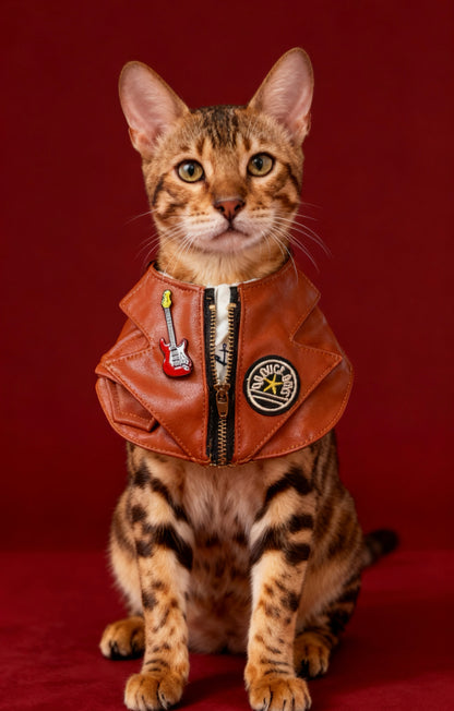 GDC0677 	Rock友皮褸圍巾（棕色）