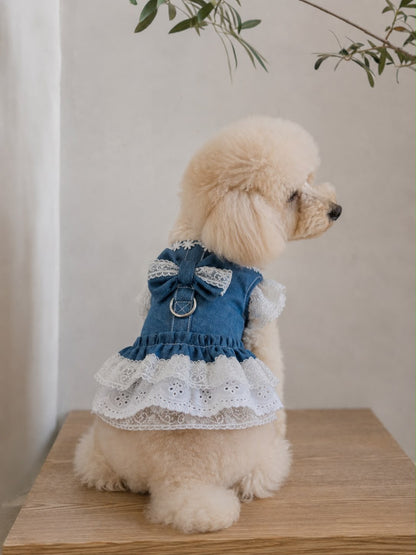 Élodie Denim Lace Harness