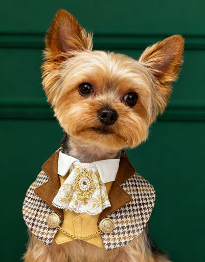 GDC0962 皇室復古啡格紳士圍巾