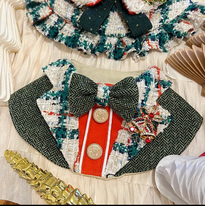 Tweed Green Wilderness Christmas Suit Scarf 粗毛綠野聖誕西裝