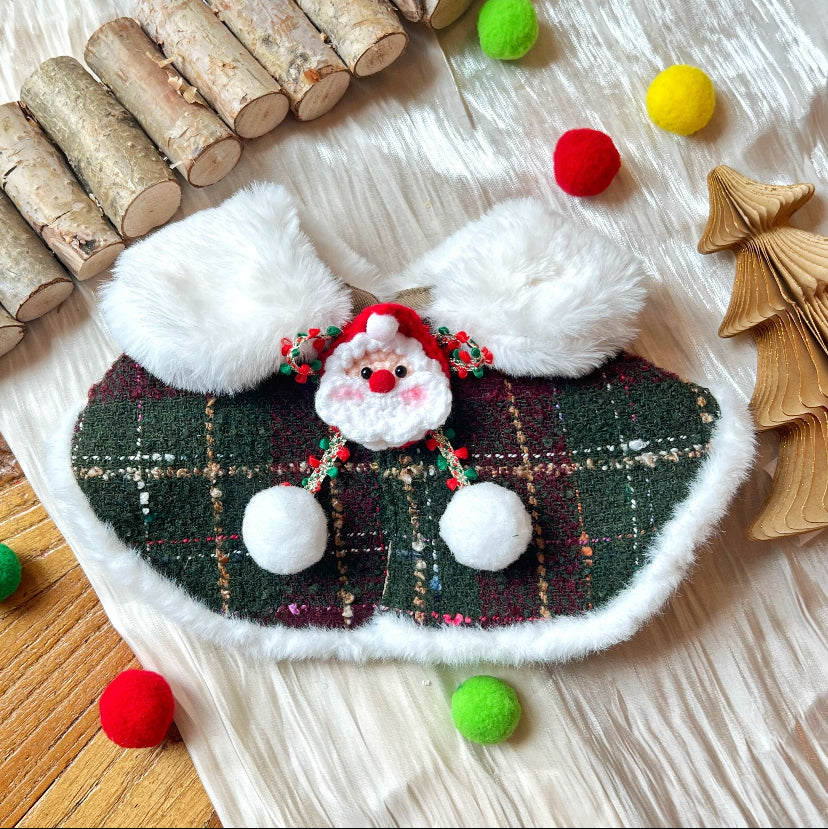 Fuzzy Cape with Santa (Santa毛毛披肩)