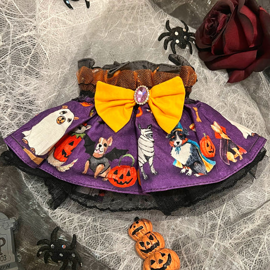 Halloween Party Lace Pet Scarf - Purple