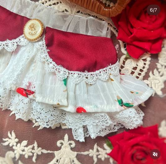 Vintage French Cherry Scarf(White) 復古法式車厘子圍巾 (白色)