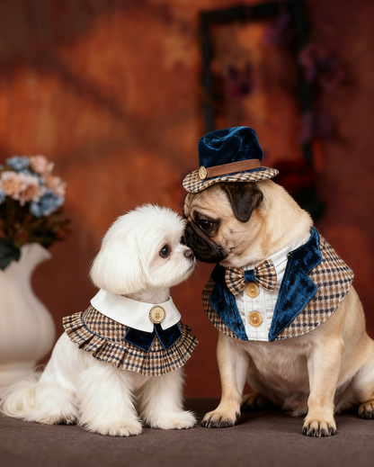 Women Vintage British Scarf (Blue) 復古英倫女裝圍巾（藍色）