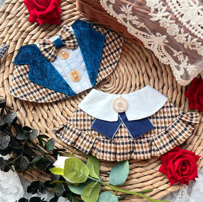 Women Vintage British Scarf (Blue) 復古英倫女裝圍巾（藍色）