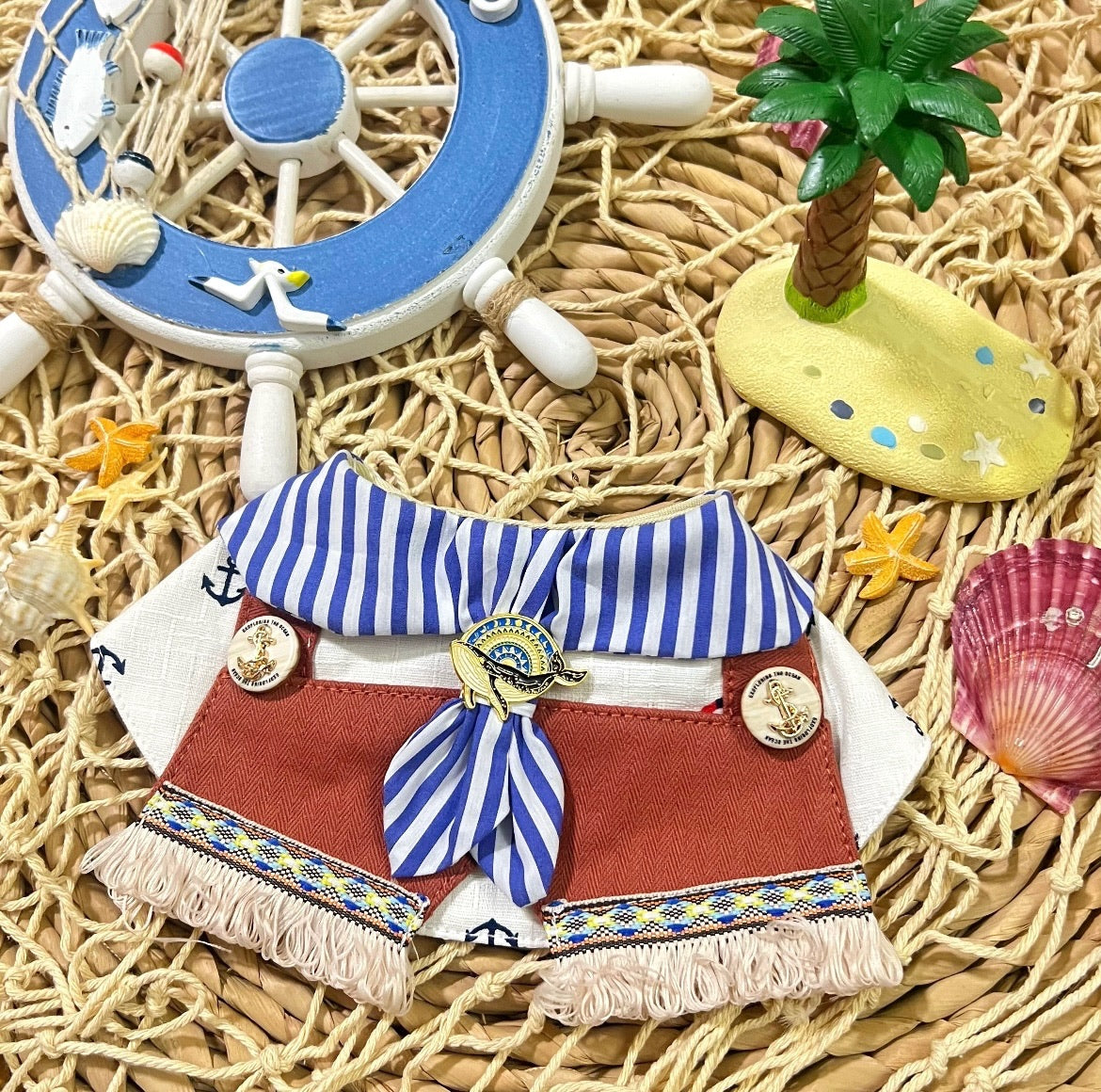 Blue Stripes Sailor Scraft 藍間紋水手領巾
