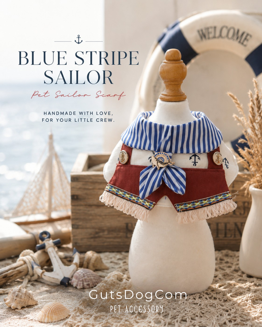Blue Stripes Sailor Scraft 藍間紋水手領巾