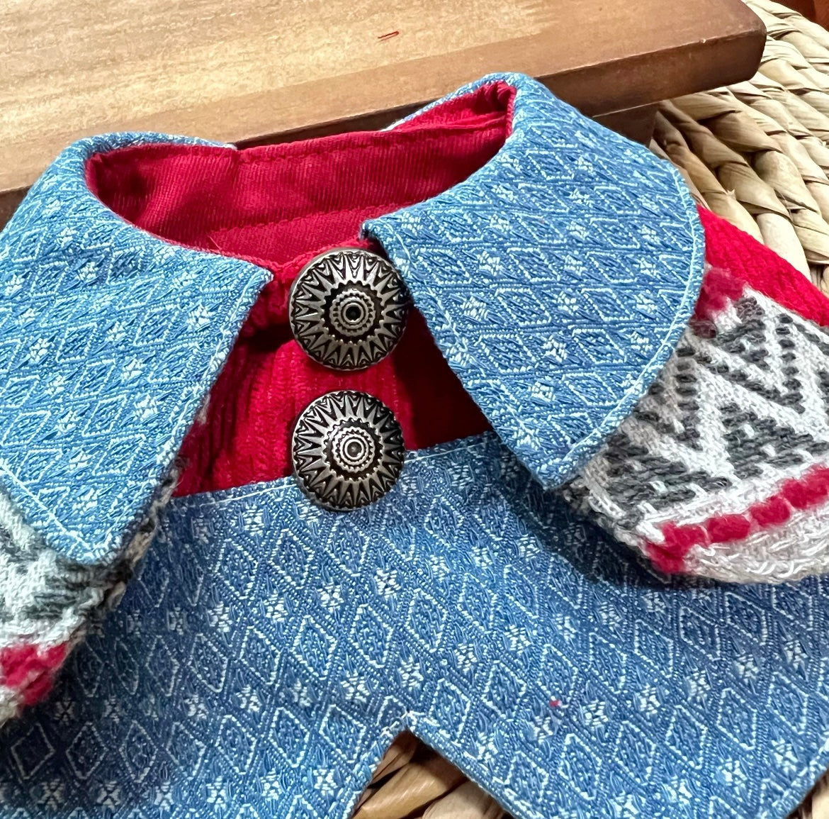 GDC0571 壓花牛仔民族圍巾