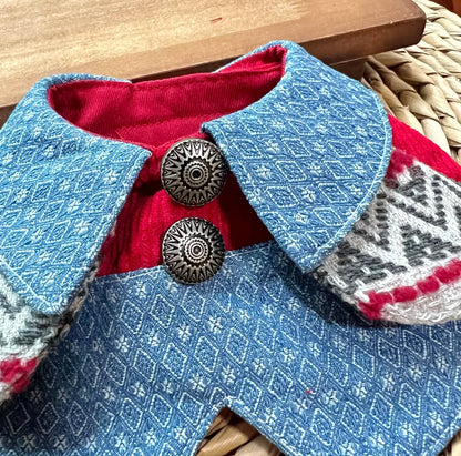 GDC0571 壓花牛仔民族圍巾