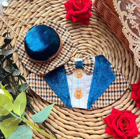 Vintage British Suit Scarf (Blue) 復古英倫西裝圍巾（藍色）