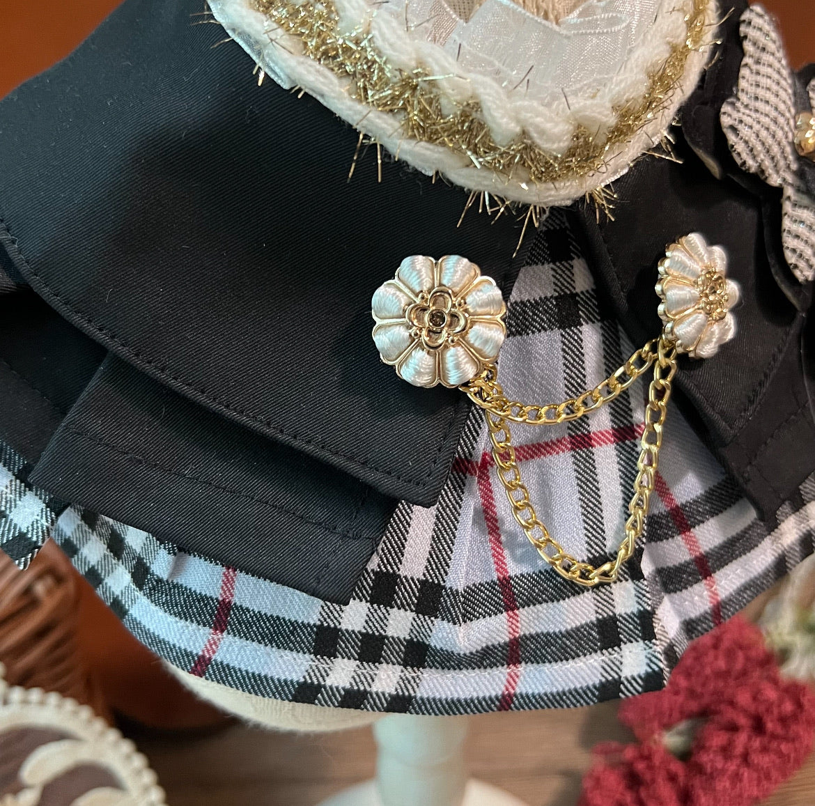 GDC0906 優雅天藍格女款圍巾