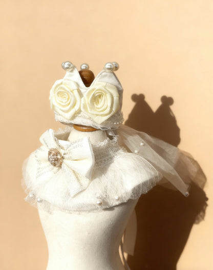 GDC0652 法式玫瑰花蕾絲圍巾