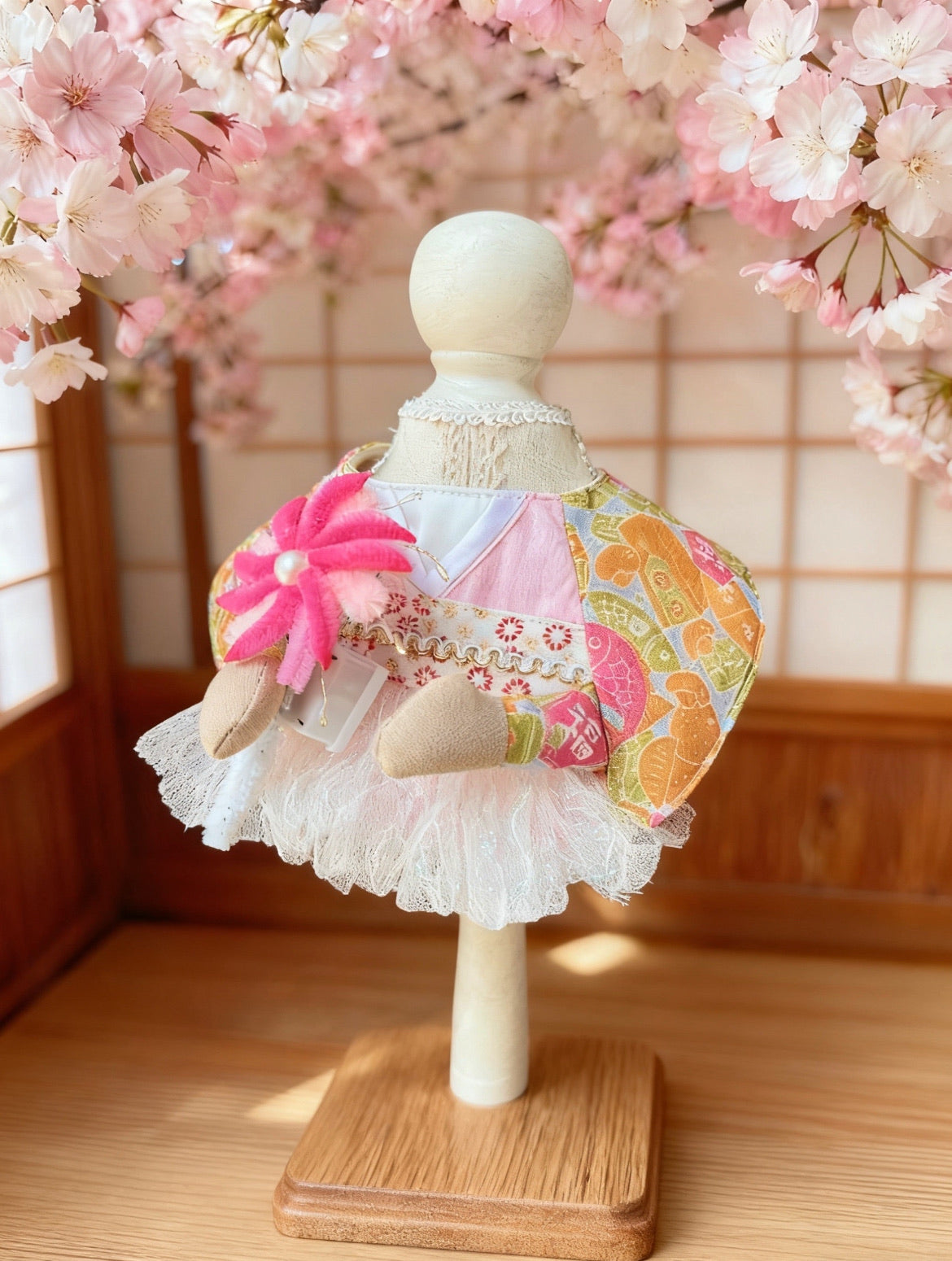 GDC1012 煙火祭典櫻舞和服圍巾（女款）