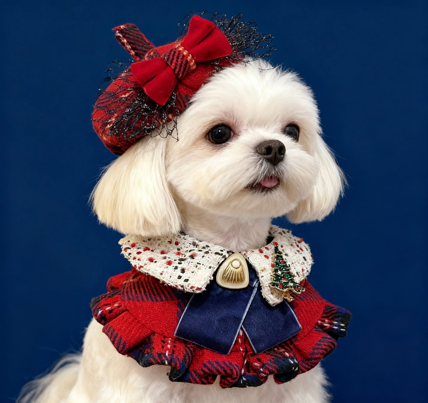 Classic Red Checkered Pleated Skirt Scarf 經典紅格百摺圍巾（女裝）