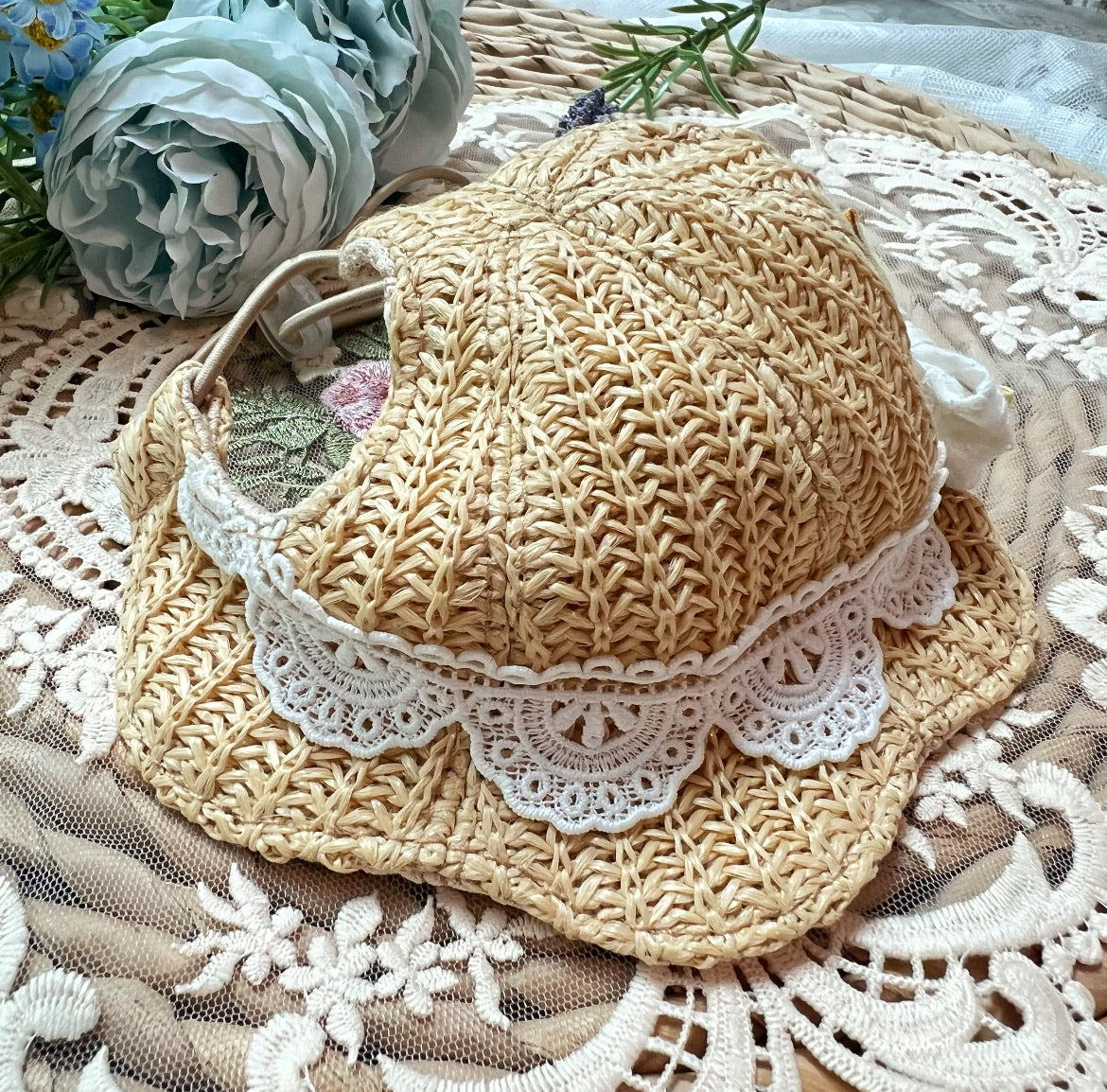 GDC0954 鈎織草帽（淺色）