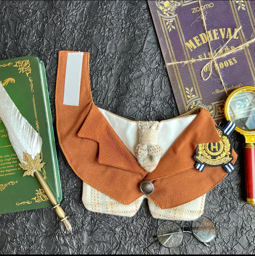 Harry Potter Campus Men's Scarf (Milk Tea) 哈利波特校園男裝圍巾（奶茶色格）