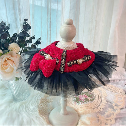 GDC0935 優雅酒紅小香風圍巾