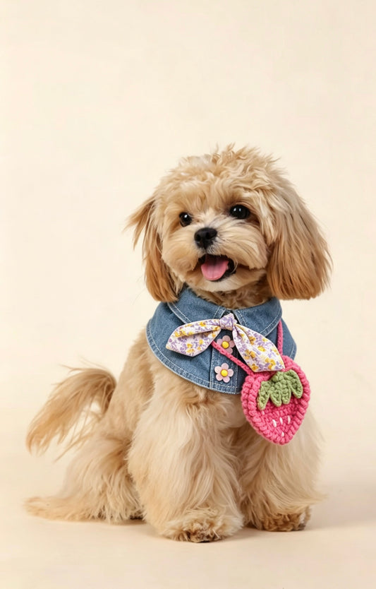 Denim Paisley Scarf (Not Beach Bundle) 春日牛仔腰果花領帶圍巾（配士多啤梨袋）
