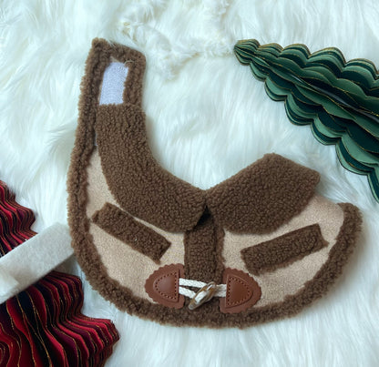 Korean Style Brown Fleece Cape 韓風啡色毛絨圍巾