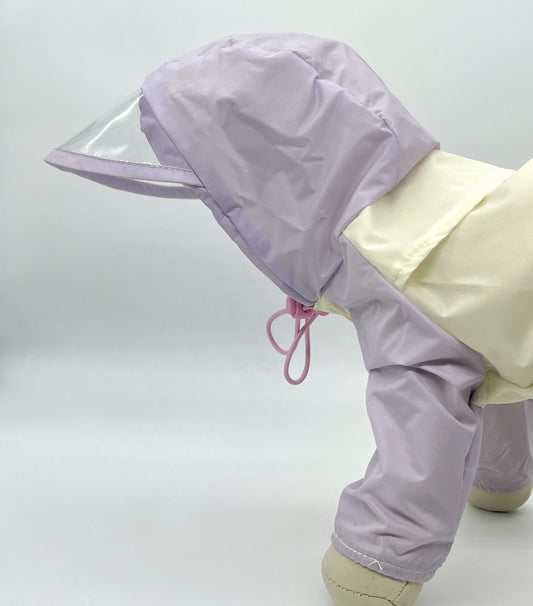 Waterproof Breathable Pet Raincoat - Light Purple Yellow product image 2 | GutsDogCom