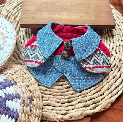 GDC0571 壓花牛仔民族圍巾