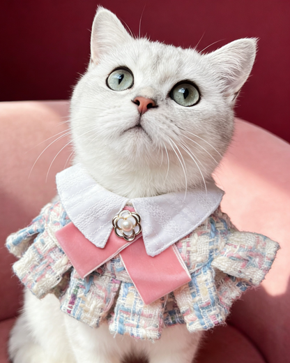 GDC0984 粉紅山茶花小香風圍巾