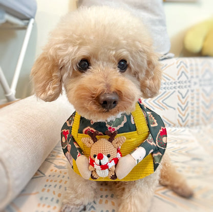 Oh!Hug the Reindeer Scarf Oh!托住聖誕鹿圍巾（軍綠/薑黃色）