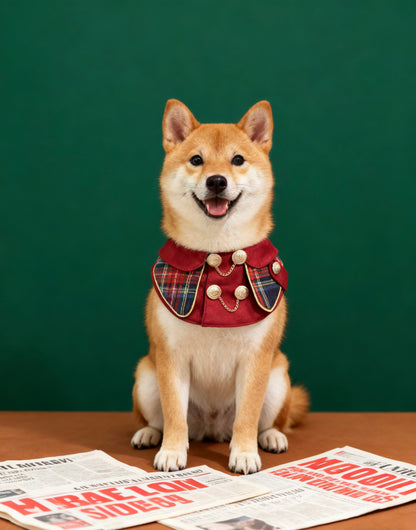 Classic Blue/Red Plaid Coat Scarf 古典藍紅格乾濕褸圍巾