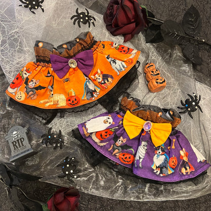 Halloween Party蕾絲圍巾（橙色）