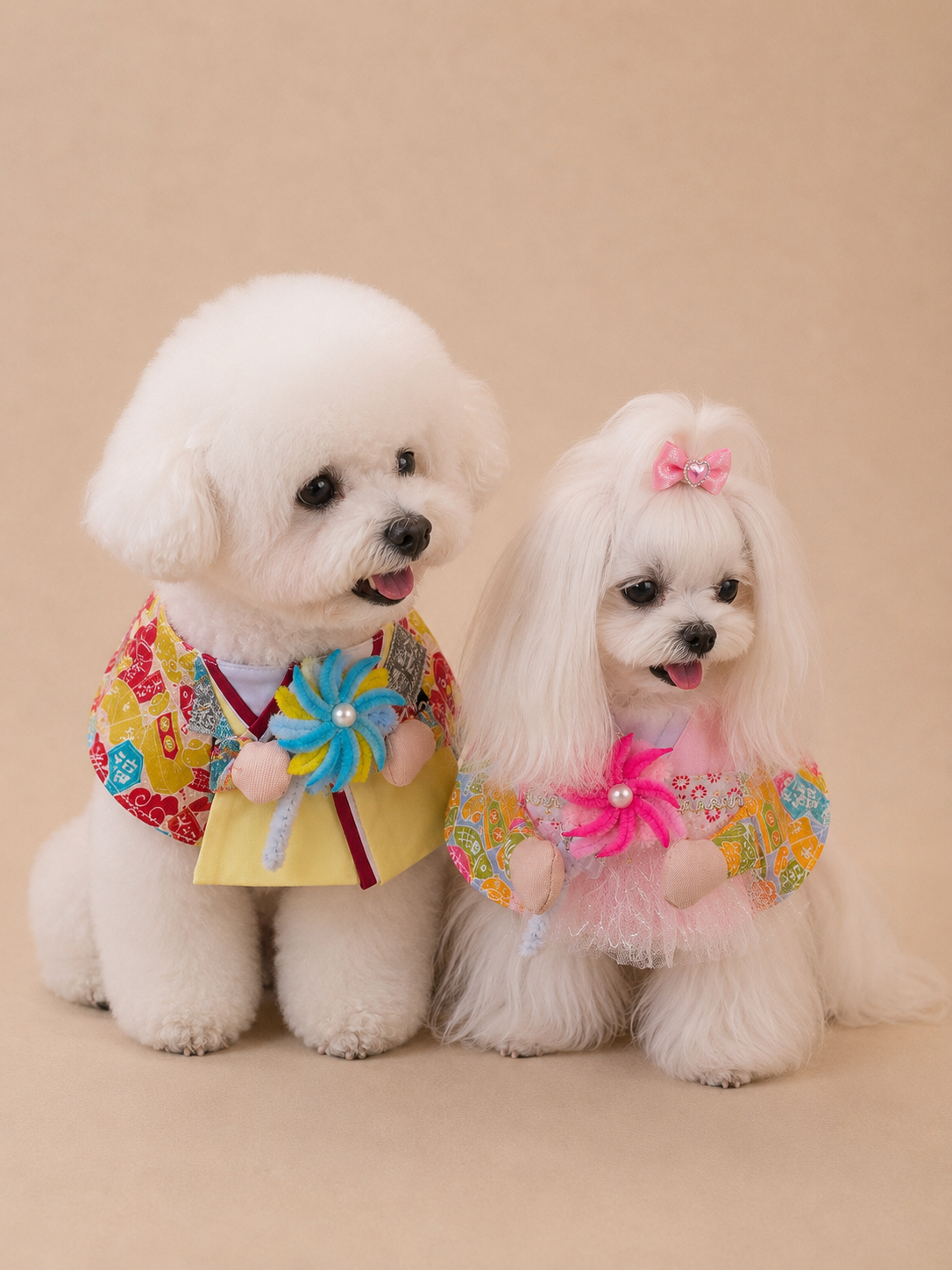 Fireworks Festival Sakura Kimono pet scarf detail | GutsDogCom