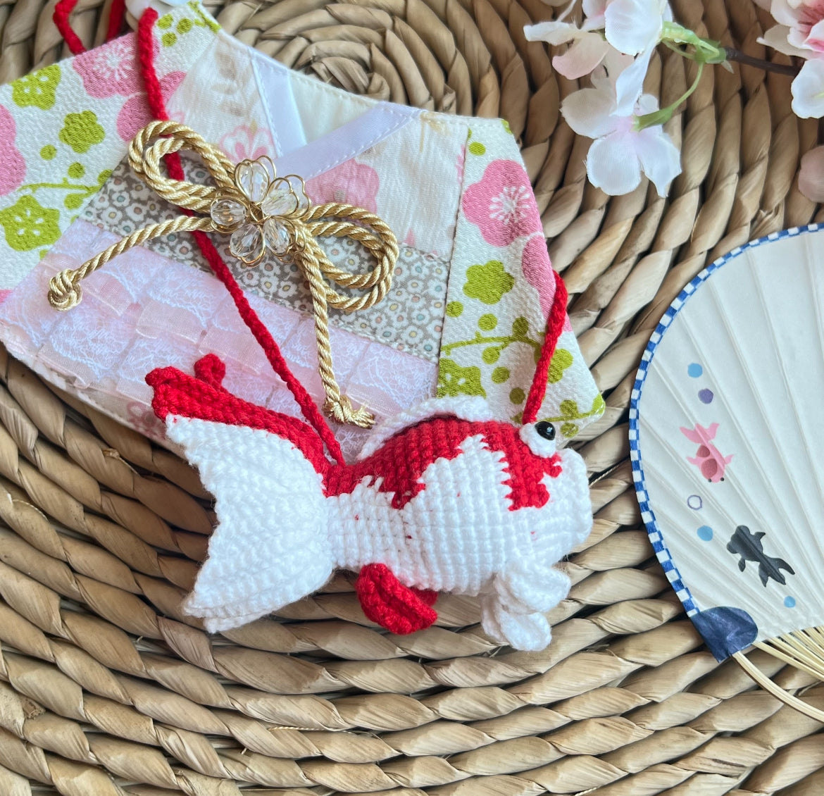 Japanese Cherry Blossom Lace Kimono Scarf 日本櫻花蕾絲和服領巾