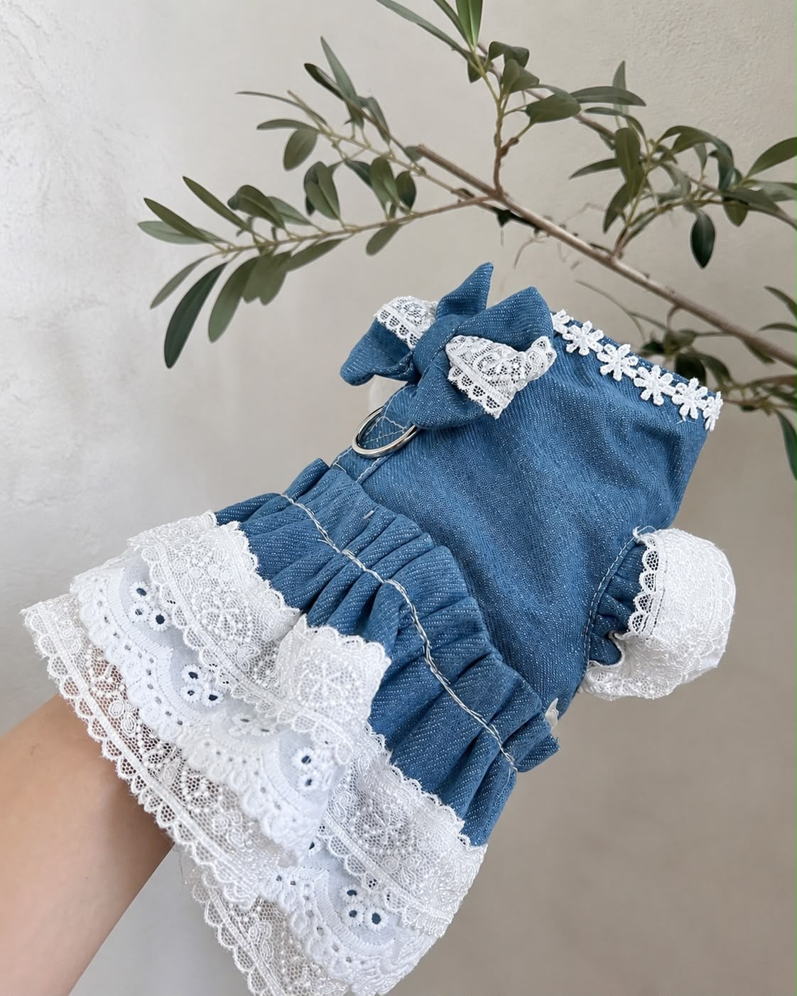 Élodie Denim Lace Harness