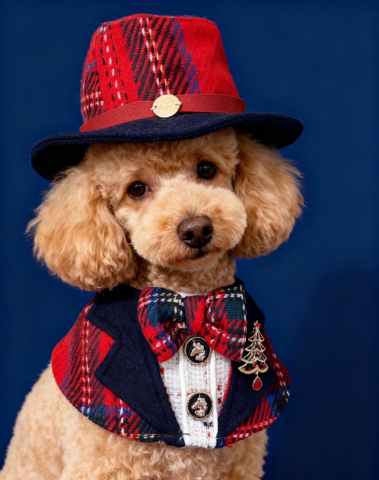 Classic Red Checkered Gentleman Suit Scarf 經典紅格紳士西裝圍巾