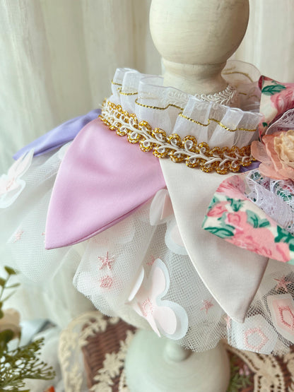 Pink FloraFairy SilkBow Cape 花仙紗蝶粉紅小仙子圍巾