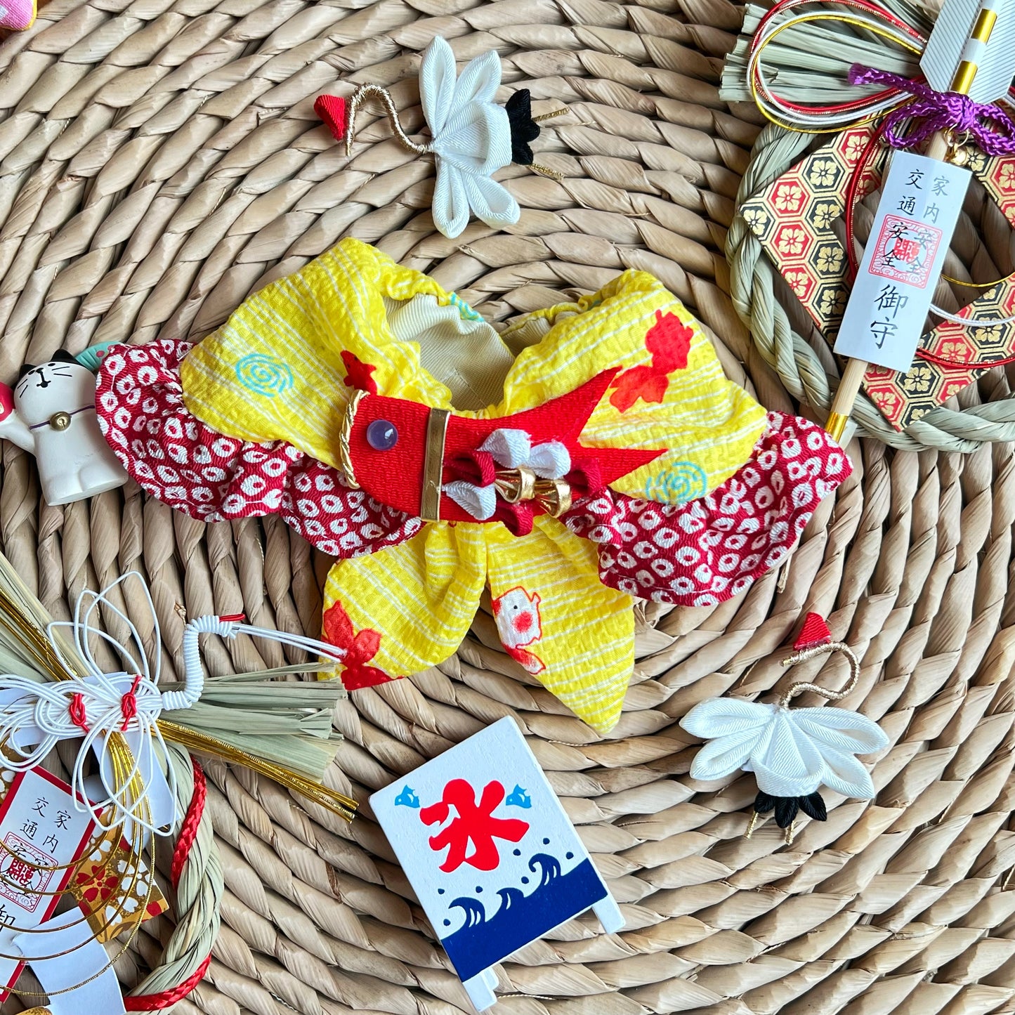 Asakusa Koi Flag Yukata Towel (Bamboo Cloth) 淺草錦鯉旗浴衣巾（日本竹節布）