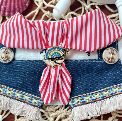 Red Stripes Sailor Scraft 紅間紋水手領巾