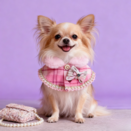 Pink Beauty Fuzzy Cape (With Bag) product image 2 | GutsDogCom