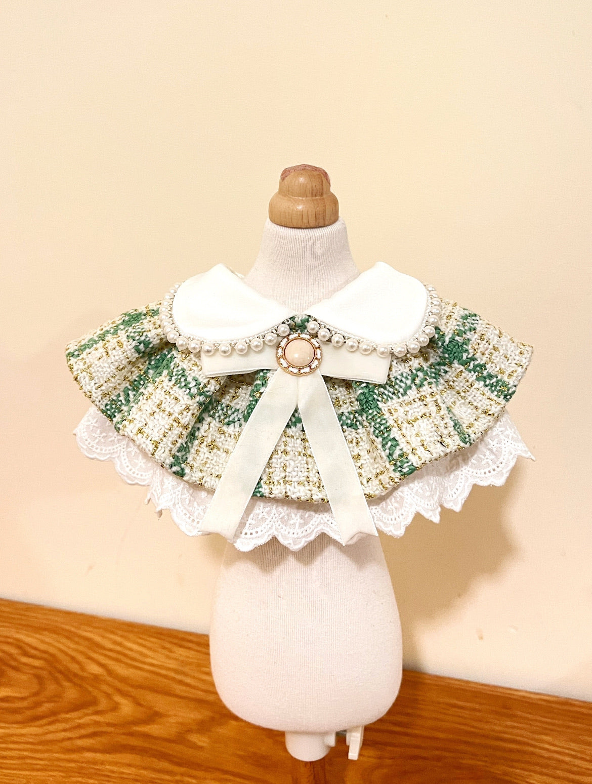 GDC0515 貴族復古校園圍巾（金綠色）