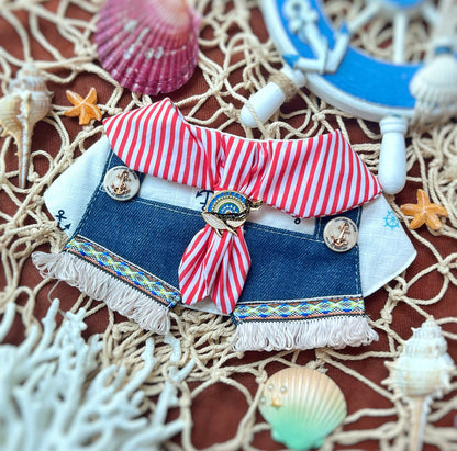 Red Stripes Sailor Scraft 紅間紋水手領巾