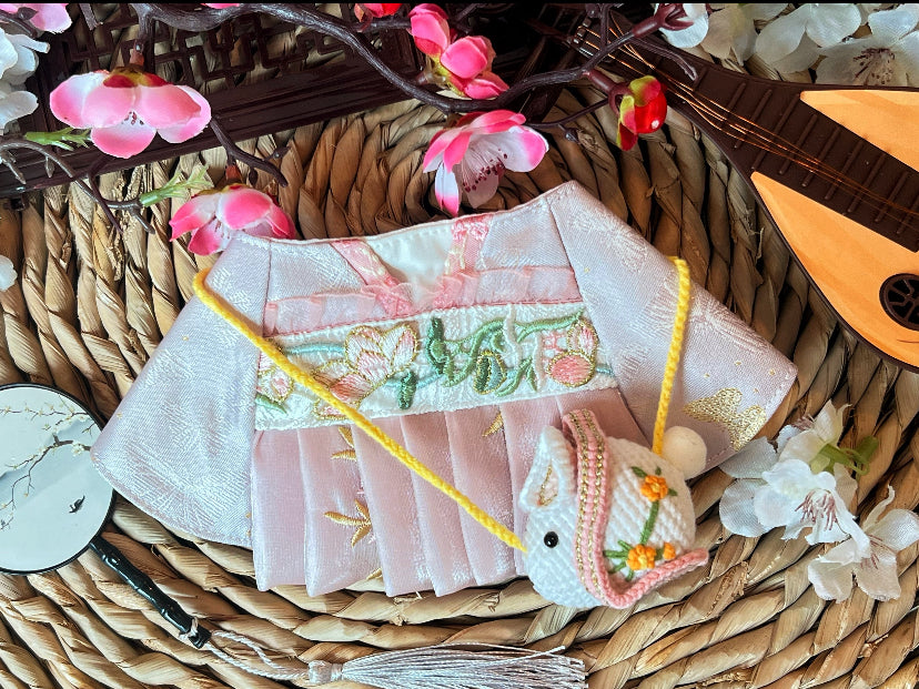 GDC0689 嫦娥奔月圍巾（粉紫配粉紅色）