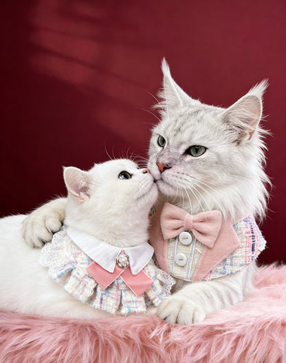 GDC0984 粉紅山茶花小香風圍巾