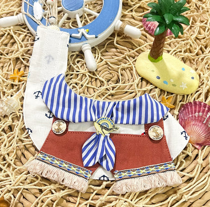 Blue Stripes Sailor Scraft 藍間紋水手領巾